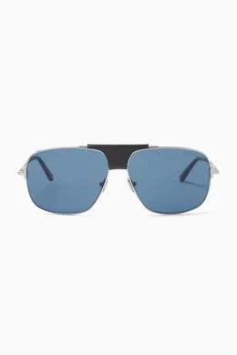Navy blue aviator sunglasses clearance