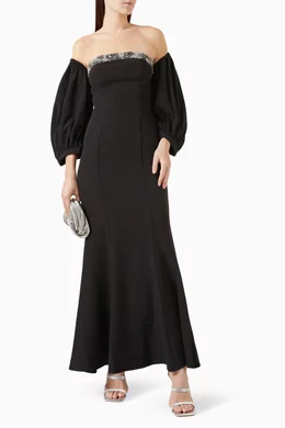 Embellished shoulder dress online