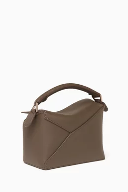Buy LOEWE Green Mini Puzzle Edge Bag in Classic Calfskin For Women