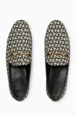 Buy Gucci Multicolour Jordaan GG Jacquard Loafers in Canvas For Women Online Ounass UAE