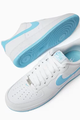 Buy Nike Blue Air Force 1 07 Sneakers in Leather For Men Online Ounass UAE