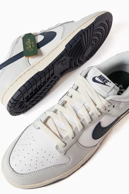 Buy Nike Grey Dunk Low Sneakers in Faux leather For Men Online Ounass UAE
