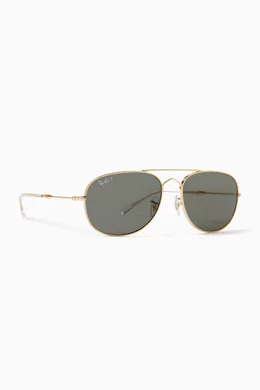 Buy Ray Ban Brown Bain Bridge Gradient Sunglasses in Metal For UNISEX Online Ounass UAE