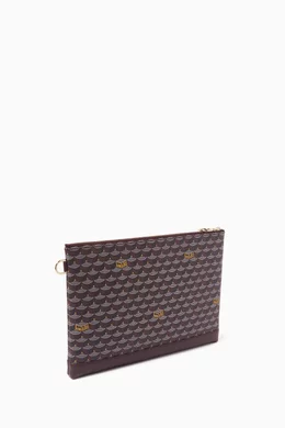 Buy Faure Le Page Burgundy Pochette Zip 29 Pouch Bag in Canvas Leather For UNISEX Online Ounass UAE