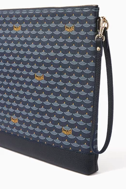 Navy pouch bag cheap
