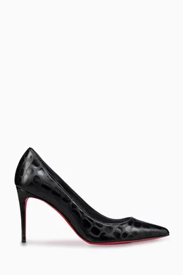 Buy Christian Louboutin Black Kate 85 Pumps in Alligator embossed Leather For Women Online Ounass UAE