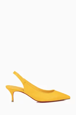 Yellow slingback heels outlet
