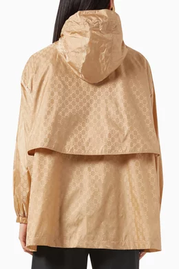 Buy Gucci Neutral GG Hooded Jacket in Nylon For Women Online Ounass UAE