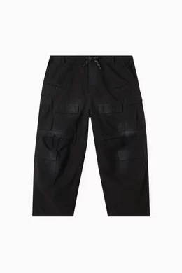 Buy Balenciaga Black Unisex Large-fit Cargo Pants in Cotton