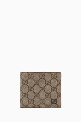 Buy Gucci Neutral GG Supreme Bi fold Wallet in Canvas For Men Online Ounass UAE