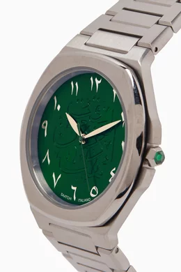 Buy Saatchi Green Limited edition Super Slim Quartz Watch For Men Online Ounass UAE