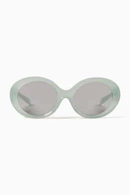 Buy Emporio Armani Grey Round Sunglasses in Acetate For Women Online Ounass UAE