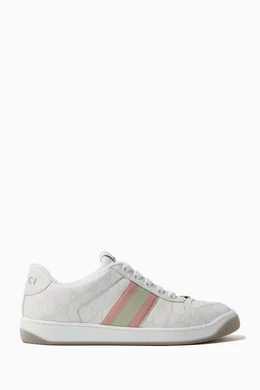 Buy Gucci White Screener Sneakers in GG Canvas For Women Online Ounass UAE