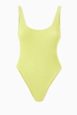 Yellow high leg swimsuit outlet