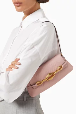 ★JIMMY CHOO★DIAMOND SHOULDER EAST-WEST S★Rose Lizard Diamond Shoulder | Bamboo Lizard Print Mini Bag | JIMMY CHOO