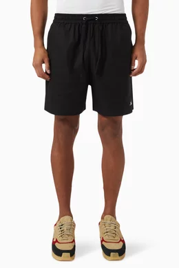 Buy Kith Black Active Shorts in Silk-cotton For Men Online