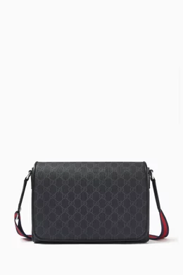 Buy Gucci Black GG Crossbody Bag in Canvas For Men Online Ounass UAE