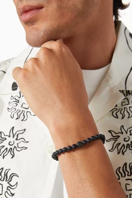 Buy NIALAYA Black Beaded Bracelet For Men Online Ounass UAE