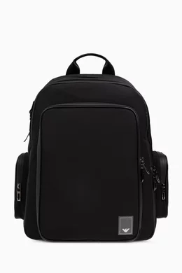 Buy Emporio Armani Black Travel Backpack in Nylon For Men Online Ounass UAE