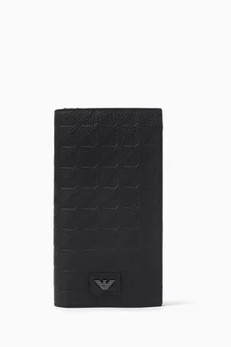 Buy Emporio Armani Black Vertical Wallet in Leather For Men Online Ounass UAE