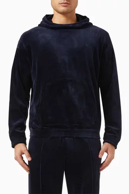 Emporio armani velour sweatshirt store