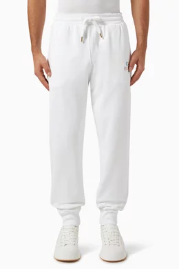 White stacked sweatpants 2025