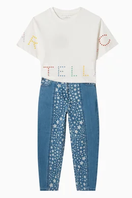 Buy Stella McCartney Blue Star Jeans in Denim For Girls Online Ounass UAE