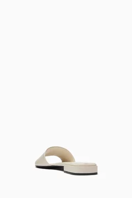 Buy Prada White Ciabatte Slides in Saffiano Leather For Women Online Ounass UAE