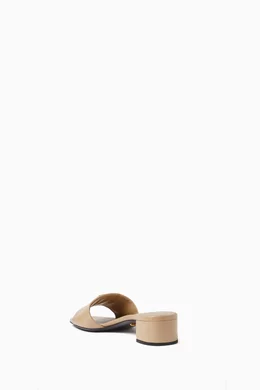 Buy Prada Neutral Ciabatte 35 Mules in Saffiano Leather For Women Online Ounass UAE