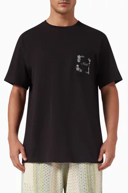★24SS 最新作★Kith Paisley Pocket Tee Kith Paisley Pocket Tee in Black T-Shirt Men's Cotton SS24