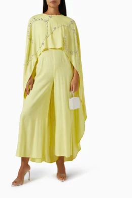 Yellow cape jumpsuit best sale