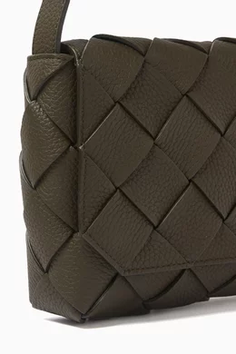 Buy Bottega Veneta Green Diago Crossbody Bag in Intrecciato