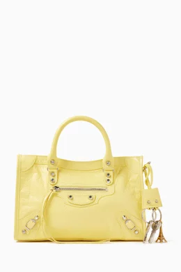Buy Balenciaga Yellow Small Le City Bag in Arena Lamsbkin For Women Online Ounass UAE