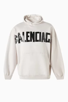 Buy Balenciaga White Unisex New Tape Type Hoodie in Archetype fleece For UNISEX Online Ounass UAE