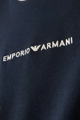 Buy Emporio Armani Blue Logo Sweatshirt in Cotton For Baby Boys Online Ounass UAE