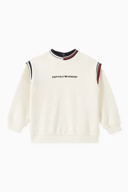 Emporio armani crew neck logo sweatshirt top