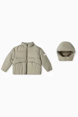 Emporio armani eagle print down padded jacket online