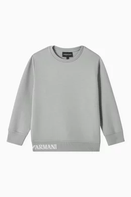 Emporio armani crew neck logo sweatshirt outlet