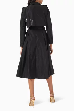 Buy Elisabetta Franchi Black Belted Trench Coat in Nylon For Women Online Ounass UAE