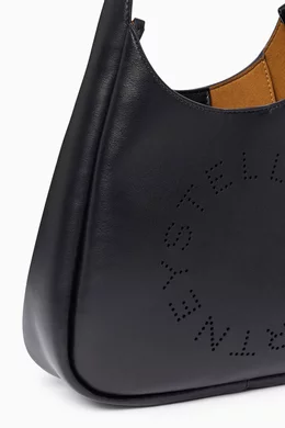Buy Stella McCartney Black Small Hobo Tote Bag in Eco Alter
