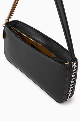 Buy Stella McCartney Black Frayme Baguette Bag in Eco Alter