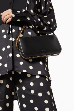Buy Stella McCartney Black Frayme Baguette Bag in Eco Alter
