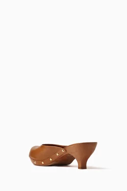Buy Chloe Brown Judith 40 Clog Mules in Leather For Women Online Ounass UAE