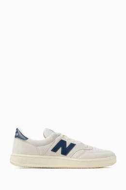Buy New Balance White T500 Sneakers in Suede Nubuck For Men Online Ounass UAE