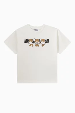 Moschino teddy logo print t shirt shop