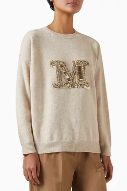 Embellished cashmere sweater 2025