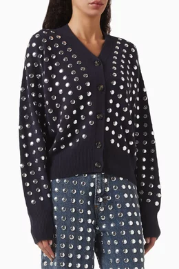 Studded cardigan top
