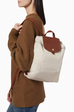 Buy Longchamp Neutral Medium Le Pliage Original Backpack in Canvas For Women Online Ounass UAE