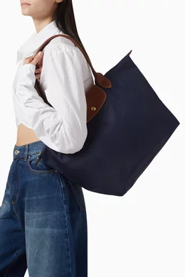 Buy Longchamp Blue Large Le Pliage Original Tote Bag in Canvas For Women Online Ounass UAE