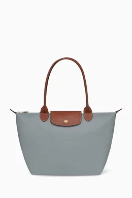 Longchamp grey tote hot sale